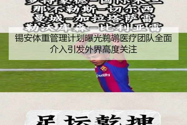 锡安体重管理计划曝光鹈鹕医疗团队全面介入引发外界高度关注